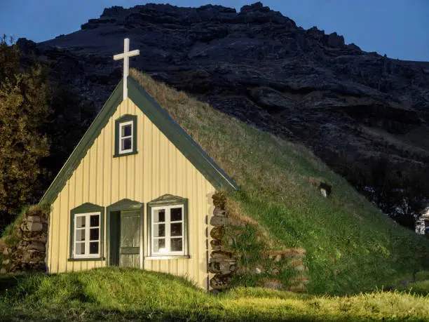 Photo of Hofskirkja church in Iceland