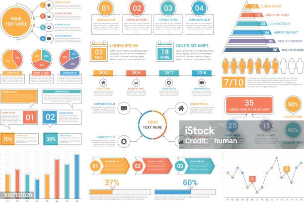 Elementi Infografici - Immagini vettoriali stock e altre immagini di Infografica - Infografica, Tabella, Grafico