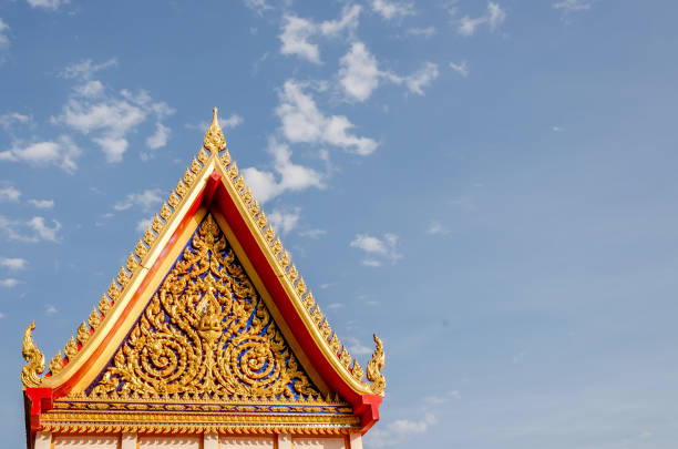 Thai temple and blue sky