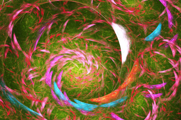 istock Fantasy colorful chaotic fractal texture. 1057160724