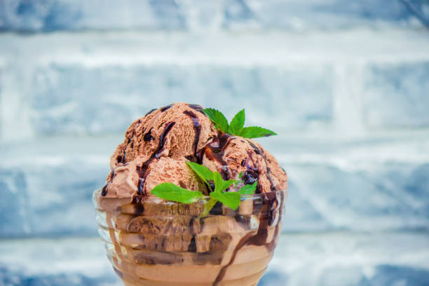 istock chocolate ice cream. selective focus. food and drink. 1057166002