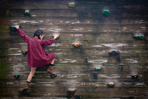 istock Child climb the wall 1057166966