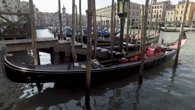 Gondola boat vintage style in Venice