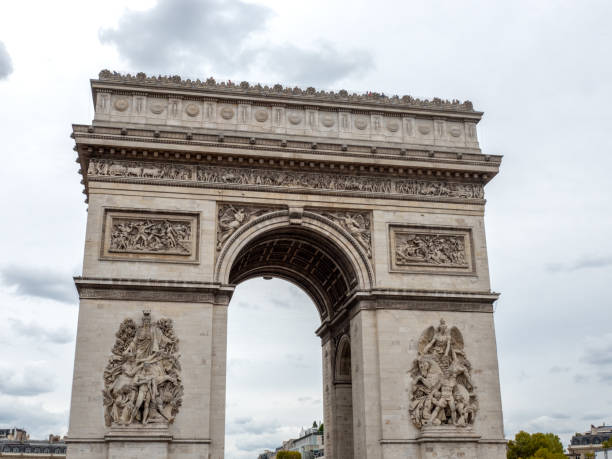 istock Arch de triomphe with Storm Clouds in the sky 1057176670