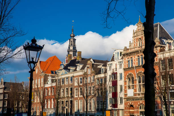 The beautiful architecture at the Old Central district in Amsterdam