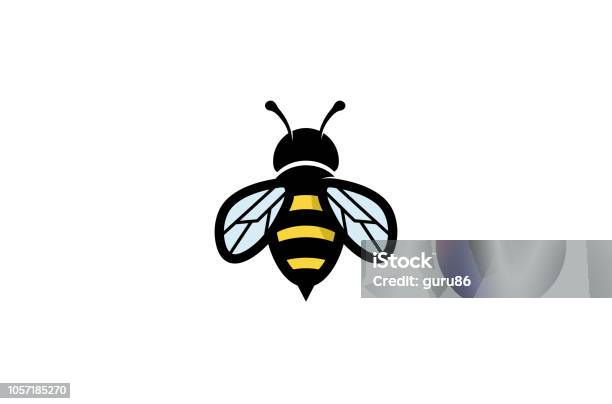 Creative Geometric Bee Logo - Arte vetorial de stock e mais imagens de Abelha - Abelha, Vetor, Ícone