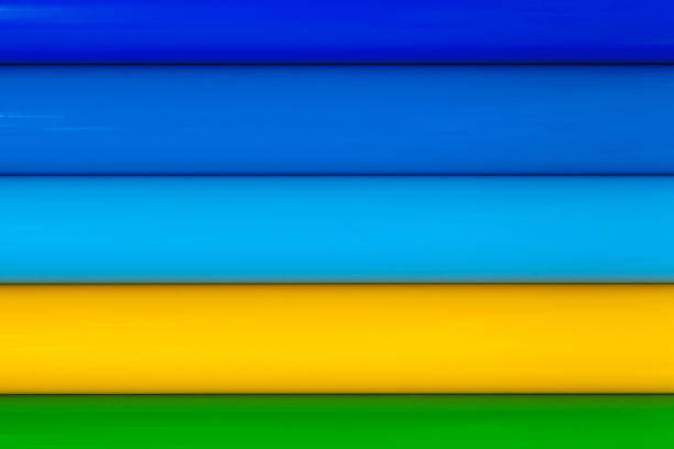 Background of rolls of colored vinyl film