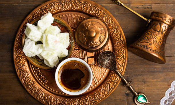 istock Turkish coffee and delight dessert with pistachio 1057198056