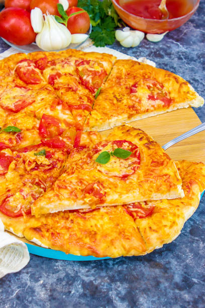 istock homemade pizza. selective focus. food and drink. 1057212606