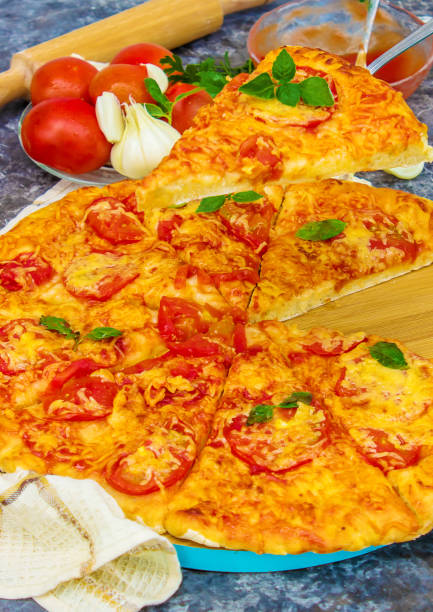 istock homemade pizza. selective focus. food and drink. 1057212612