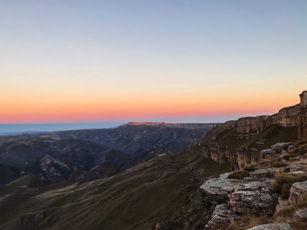istock view of Mountains from observation deck at dawn 1057213954