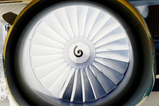 istock background, blade turbine engine civil aircraft closeup 1057214770