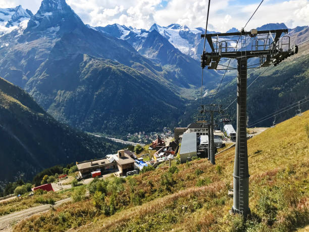 istock ropeway from Moussa-Achitara mount to Dombay 1057215566