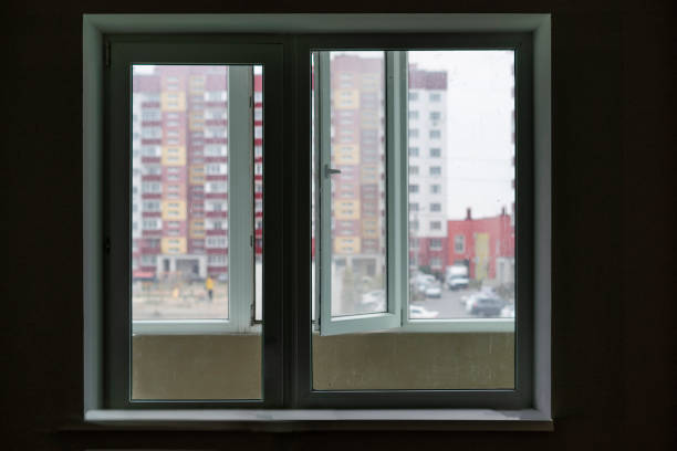 istock isolated white double or triple plastic window isolated at home room f 1057224974