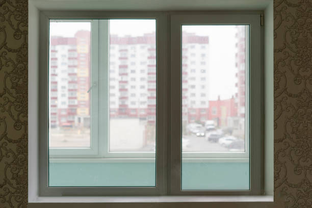 istock isolated white double or triple plastic window isolated at home room f 1057224978