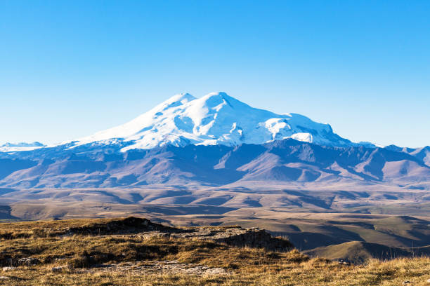 istock Mount Elbrus from Bermamyt at september morning 1057225072