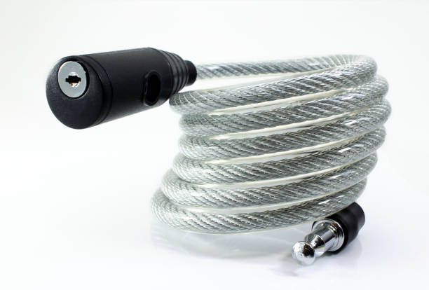 istock Cable bike lock isolated on white 1057235272