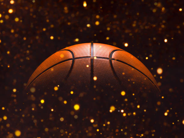 istock Basketball close-up on studio background - Stock image 1057240364