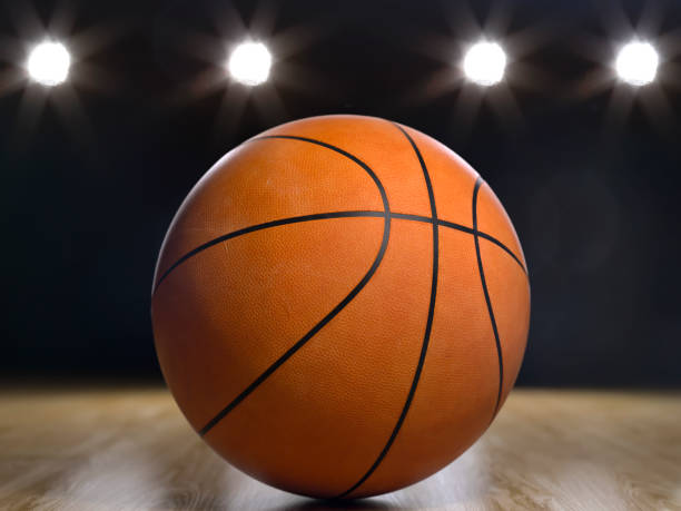 istock Basketball close-up on studio background - Stock image 1057240522