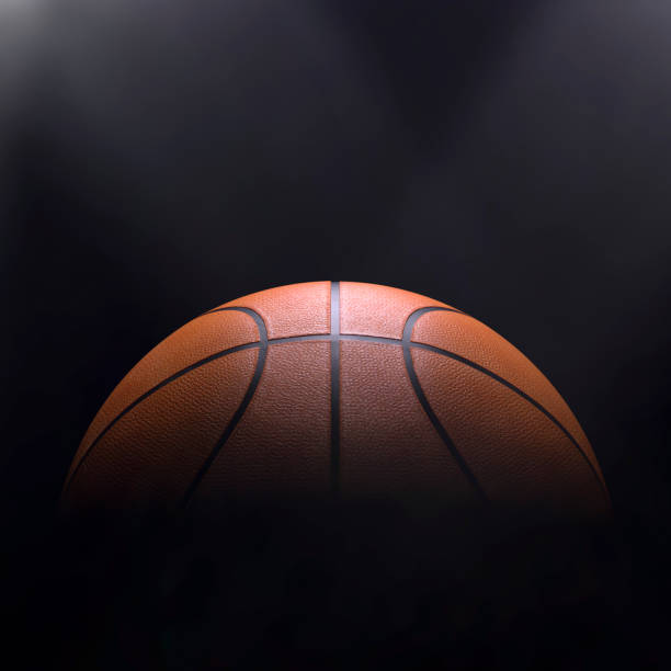 istock Basketball close-up on studio background - Stock image 1057240570