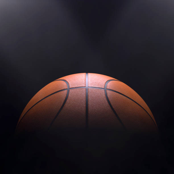 istock Basketball close-up on studio background - Stock image 1057240622