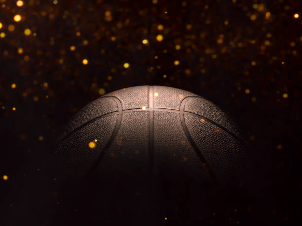 istock Basketball close-up on studio background - Stock image 1057240716