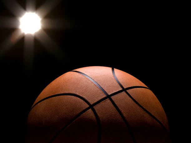 istock Basketball close-up on studio background - Stock image 1057241884