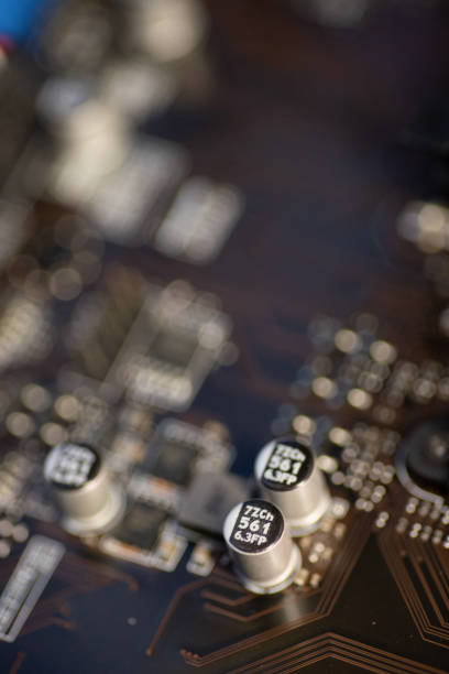 istock Close-up of electronic circuit board with processors and chips. 1057243086