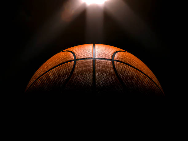 istock Basketball close-up on studio background - Stock image 1057243132