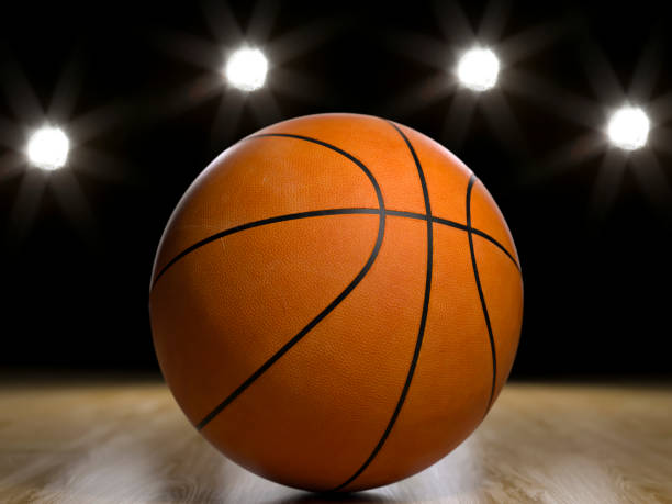 istock Basketball close-up on studio background - Stock image 1057243384