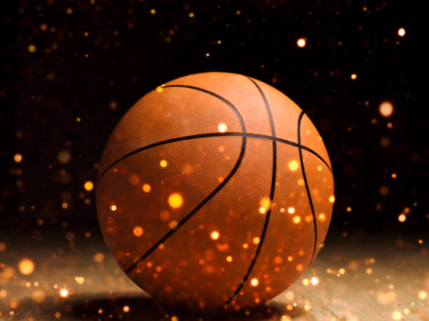 istock Basketball close-up on studio background - Stock image 1057243568