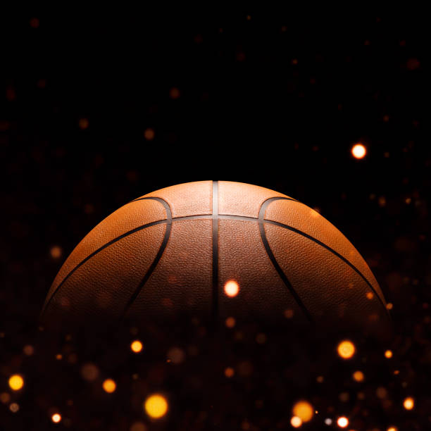 istock Basketball close-up on studio background - Stock image 1057243576