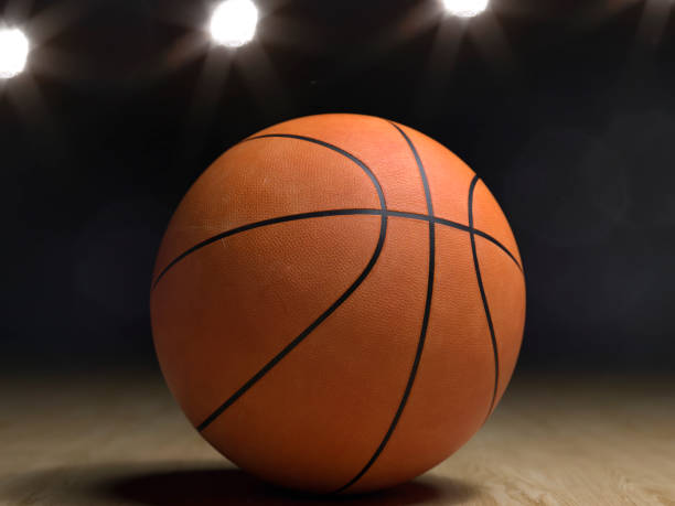 istock Basketball close-up on studio background - Stock image 1057243620