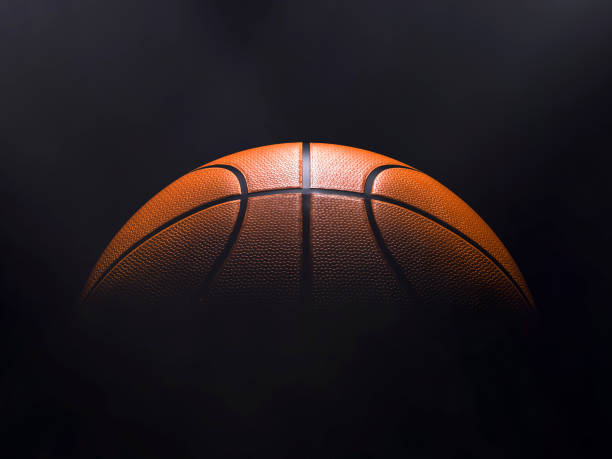 istock Basketball close-up on studio background - Stock image 1057243704