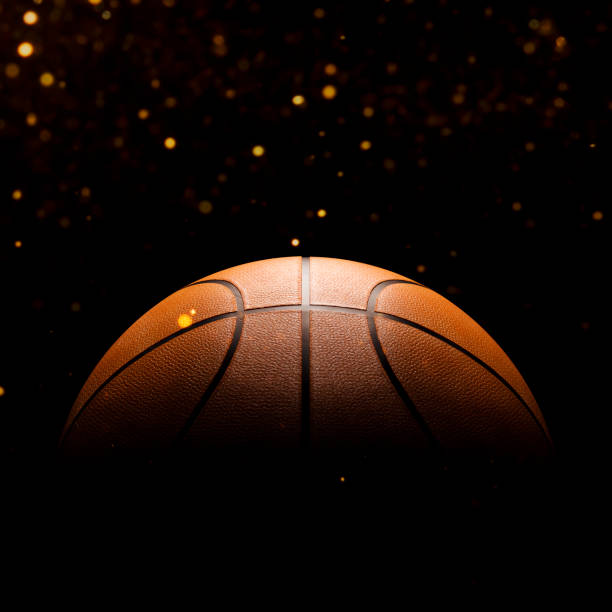 istock Basketball close-up on studio background - Stock image 1057243842