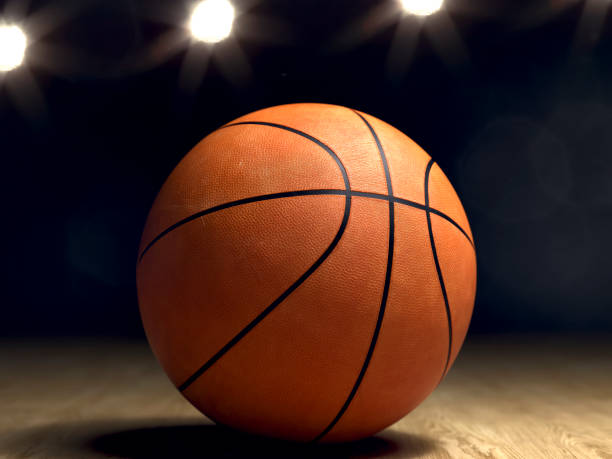 istock Basketball close-up on studio background - Stock image 1057243954