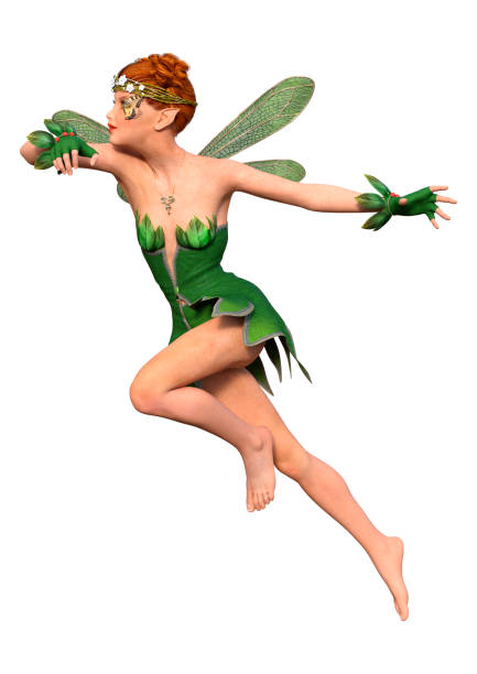 istock 3D illustration spring fairy on white 1057250234