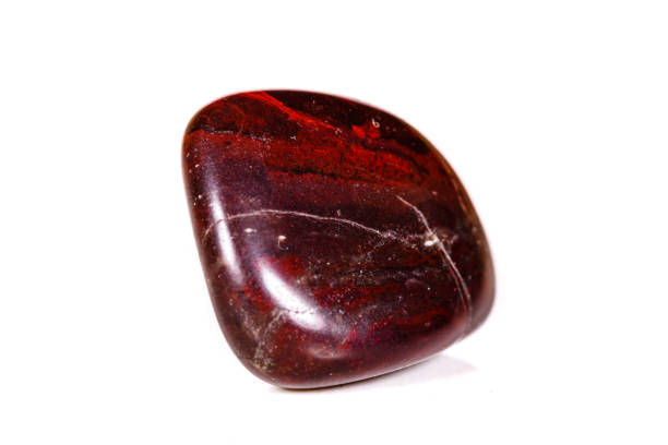 istock Macro mineral stone Jasper on white background 1057268548