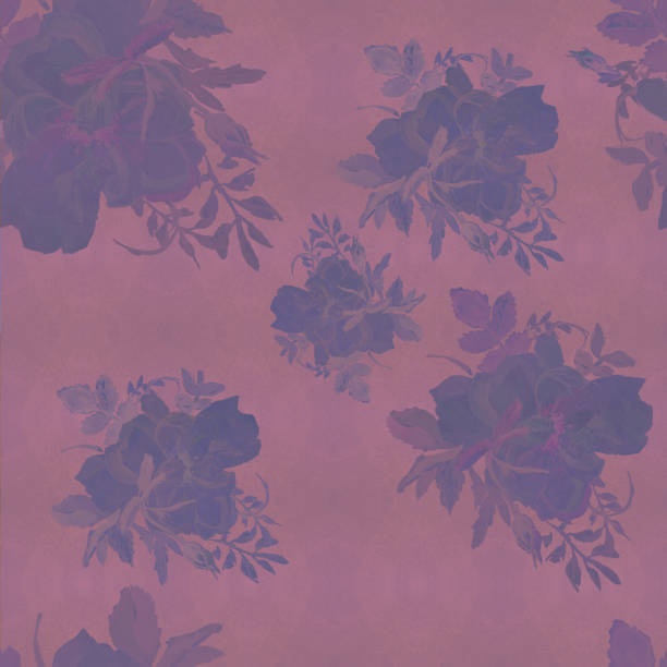 istock Compositions from the contours of watercolor roses earth shades. Seamless pattern 1057271964