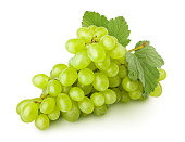 Green grape, isolated on white background, clipping path, full depth of field