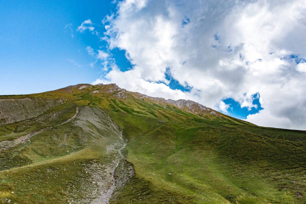 istock summer mountains green grass and blue sky landscape 1057285096