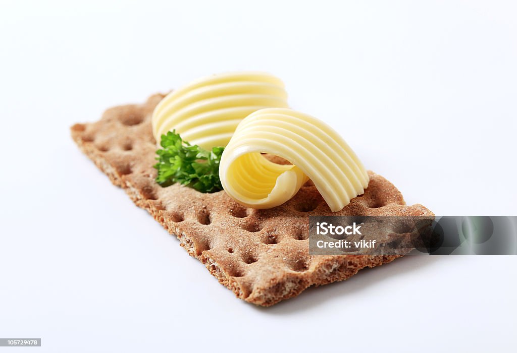 Cracker e burro - Foto stock royalty-free di Alimentazione sana