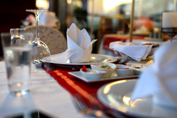 istock Luxury Table setting for party, Christmas, holidays and weddings. 1057295290