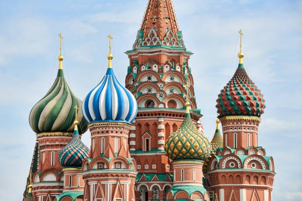 istock Colorful Onion-shaped Cupolas of St. Basil's Cathedral 1057301522