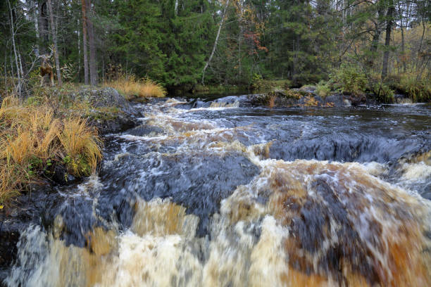 istock Waterfall Ahvenkoski, Karelia, Russia 1057320704