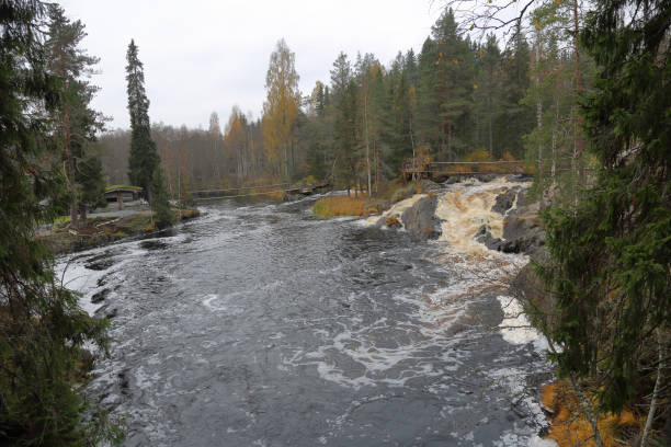 istock Waterfall Ahvenkoski, Karelia, Russia 1057320738
