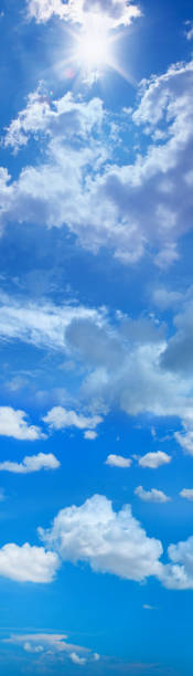 Conceptual cloudscape image of sunny and cloudy blue sky