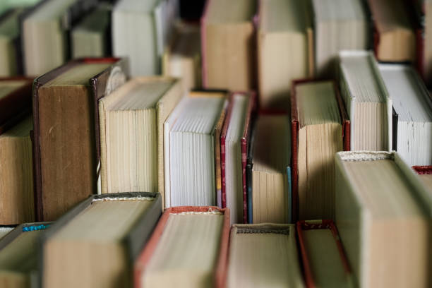 istock Stack of books background. many books piles. 1057343690