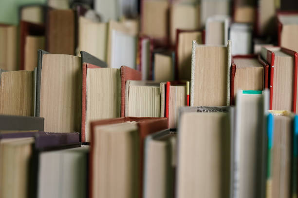 istock Stack of books background. many books piles. 1057343696