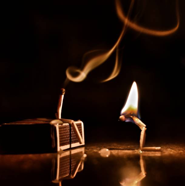 istock Matchstick Art showing theme 'The sorry match' 1057354246